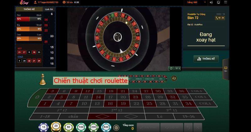 Chiến thuật chơi roulette đẳng cấp tại nhà cái 78win 